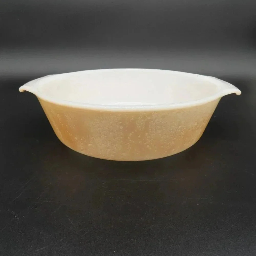 Vintage Anchor Hocking Fire King Peach Luster Casserole Dish Set of 3 - Picture 2 of 14